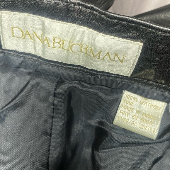 Dana Buchman Ultra-soft Lambskin Leather Pants sz 10 - Picture 4 of 9